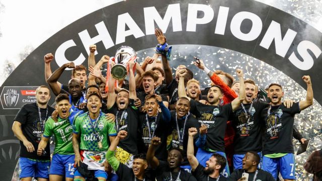 Los Seattle Sounders celebran el campeonato