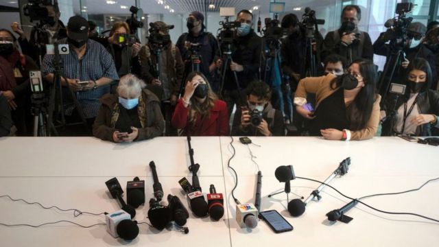 Protesta de periodistas en México