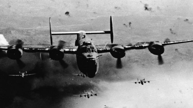 Бомбардировщик B-24 над Румынией