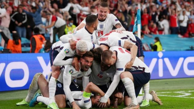 England celebrates goal