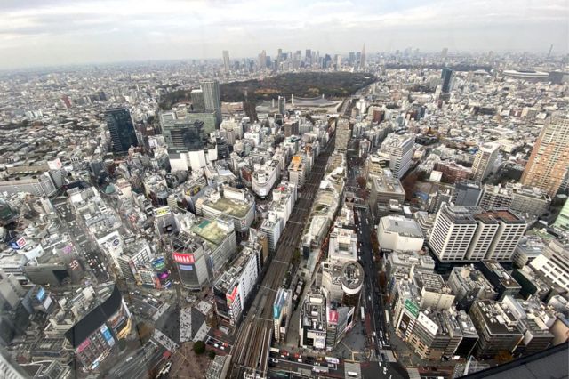Vista aérea de Tóquio