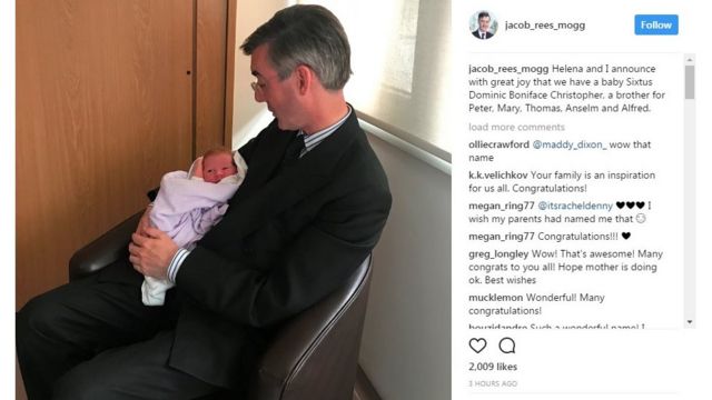 英保守党議員 6番目の子供に シクスタス と命名 Snsで公表 cニュース