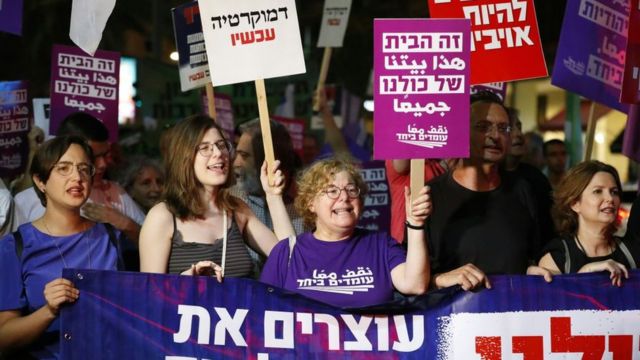 La semana pasada hubo protestas en Tel Aviv en contra de la aprobación de la "Ley Básica de la Nación-Estado".