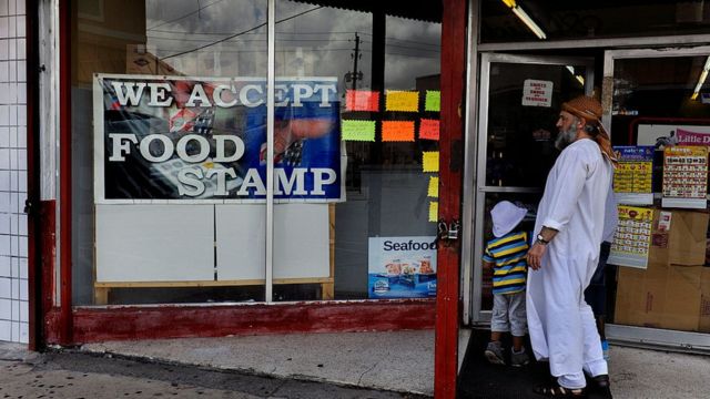 Comercio que acepta cupones de alimentación.