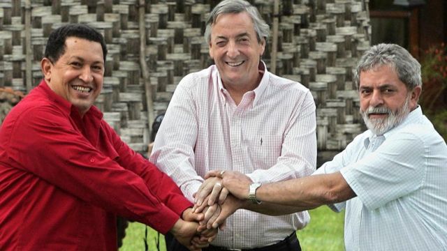 Chavez, Kirchner, Lula