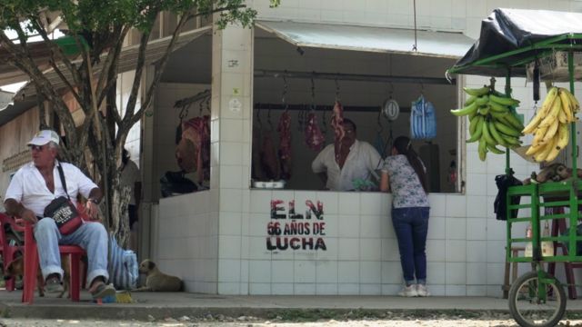 Grafiti del ELN en Arauca