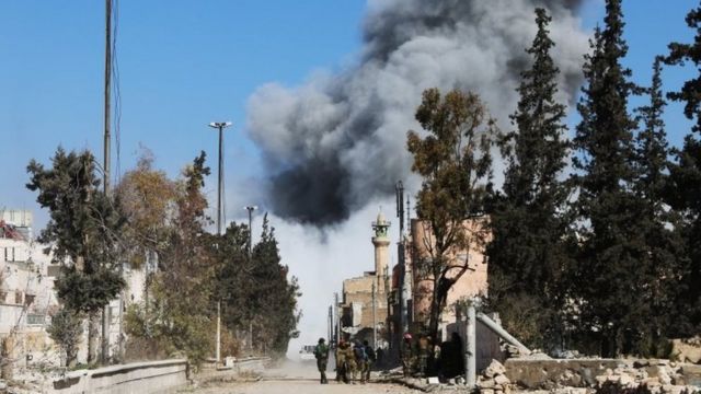 El Bab'daki Suriyeli muhalif güçler.