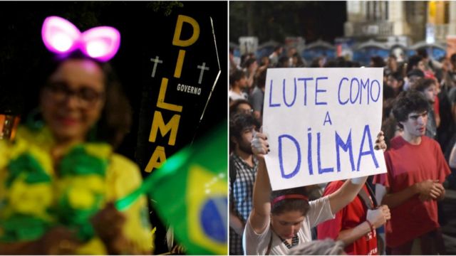 Protestos pró e contra a presidente Dilma Rousseff