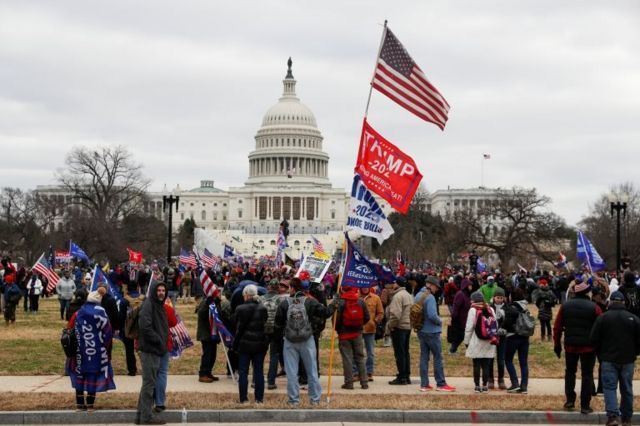 Una protesta pro Trump en Washington