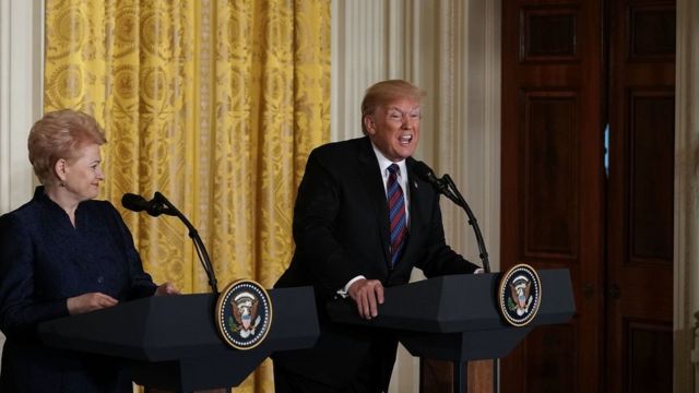 Дональд Трамп и Даля Грибаускайте