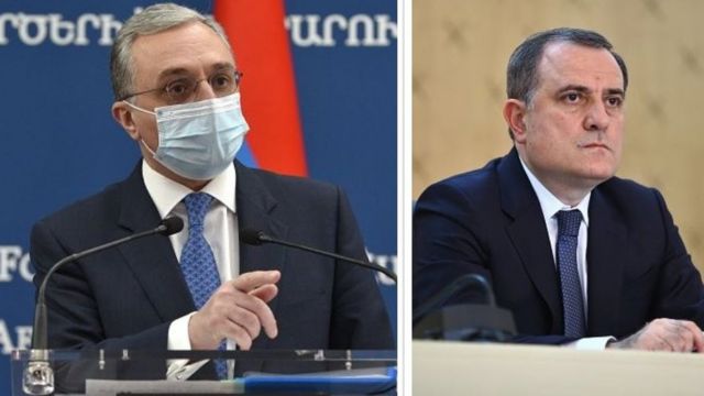 The Minister of Foreign Affairs of Azerbaijan, Ceyhun Bayramov, and the Minister of Foreign Affairs of Armenia, Zohrab Mnatsakanyan