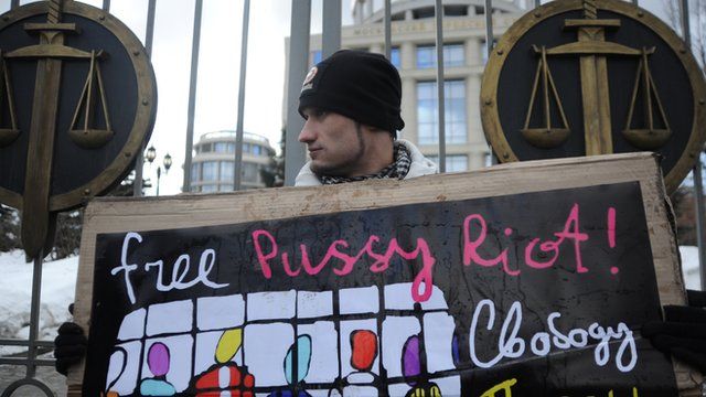 Protest for the release of the Pussy Riot group