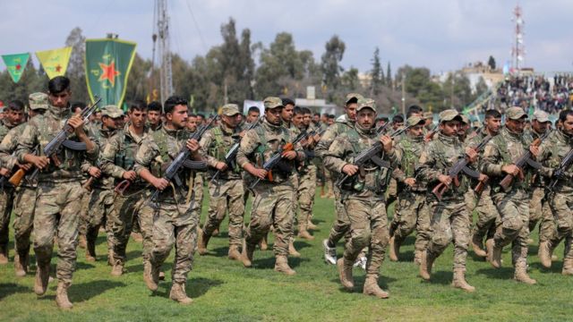 Парад курдских отрядов народной самообороны, Камышлы, 28 марта 2019