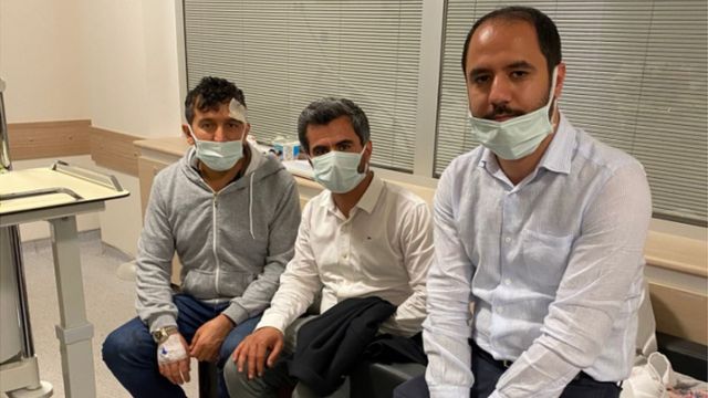 Saldırıya uğrayan Erbilli Kareem.