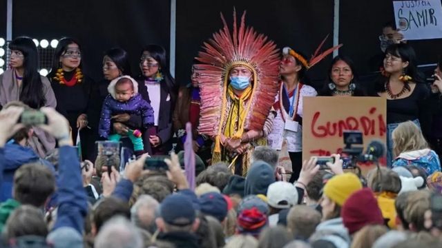 Manifestación de pueblos indígenas