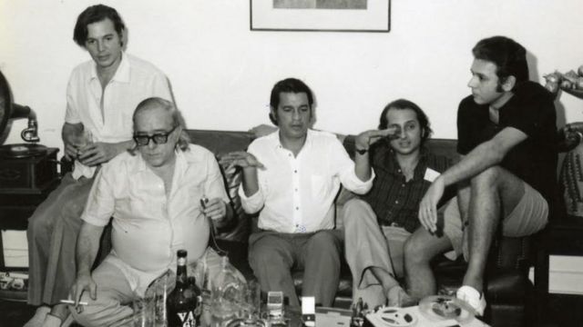 Tom Jobim, Vinícius de Moraes, Ronaldo Bôscoli, Roberto Menescal e Carlos Lyra