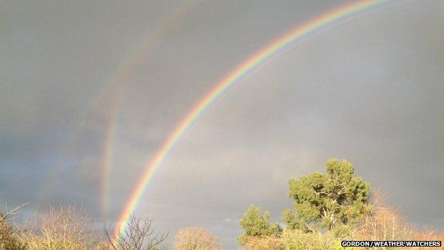 Rare reflection rainbow seen in Gloucestershire - BBC Weather