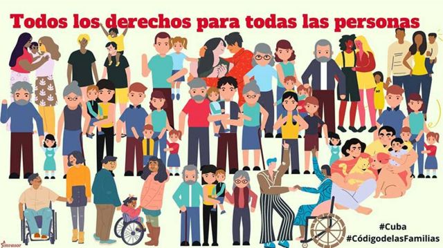 Cartel favorable al Código de las Familias en el diario oficialista Invasor, de la provincia central de Ciego de Ávila