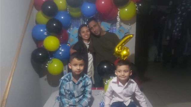 Rosemary and Jose with their son Samuel (right).