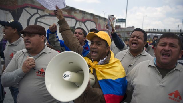 Sindicalistas en Colombia
