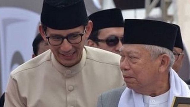 Sandiaga Uno, Prabowo Subianto, Joko Widodo, Ma'ruf Amin