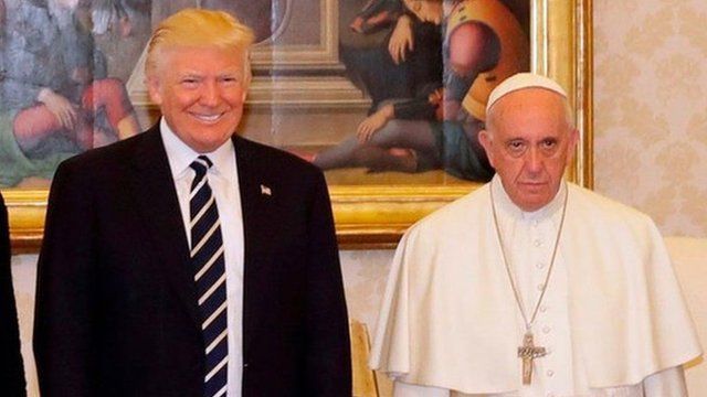 Presidente Trump visita o papa no Vaticano
