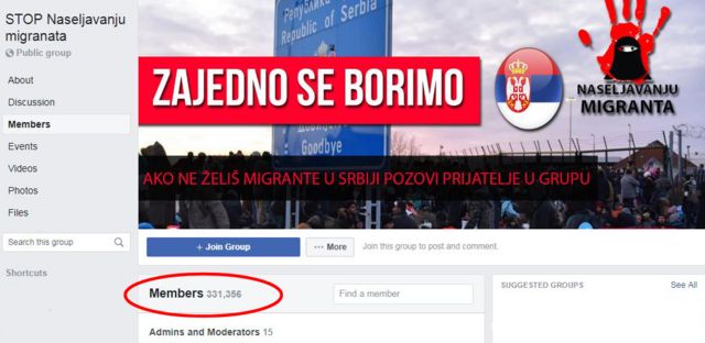 фејсбук група стоп насељавању миграната