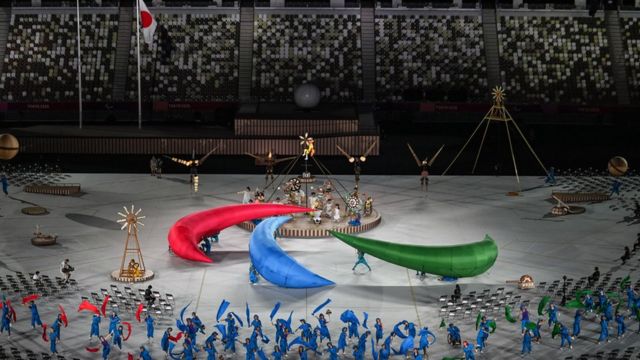 残奥开幕式上没有观众。(photo:BBC)