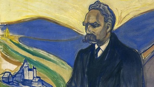 Portrait detail of Netzsche painted by Edvard Munch