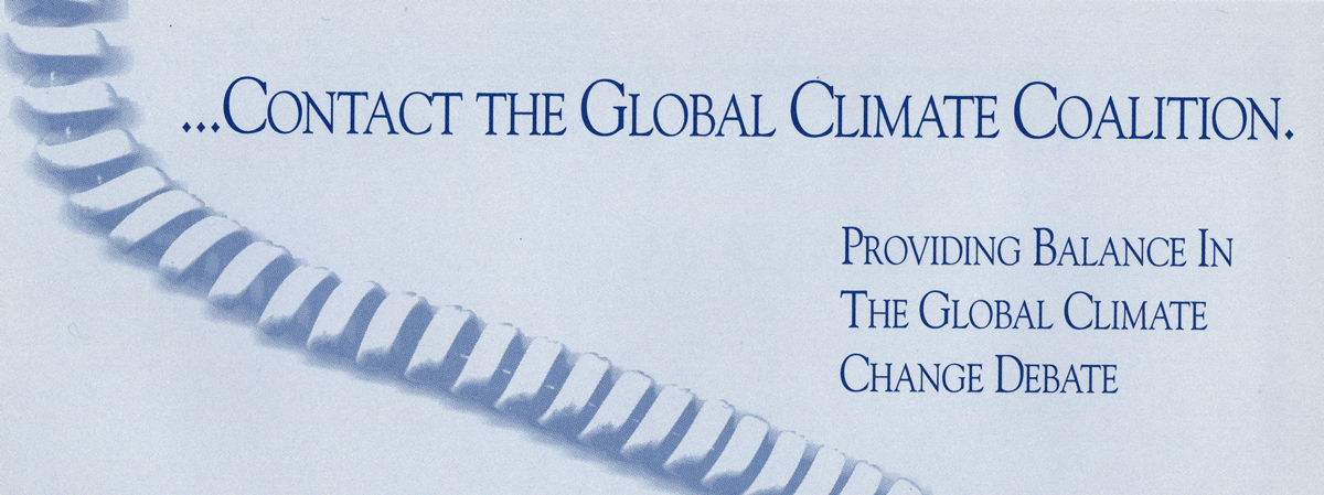 صورة لبطاقة مهنية لائتلاف المناخ العالمي كانت تعطى للصحفيين، أطلع الصحفي السابق نيكي سونت بي بي سي عليها ، وقد كتب عليها أن الائتلاف "يقدم طرحا متوازنا في جدلية التغير المناخي"