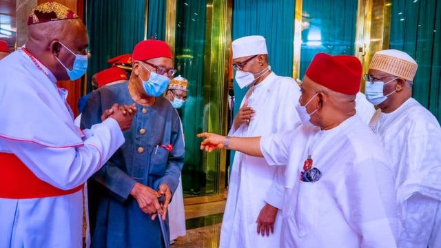 Di Highly Respected Igbo Greats snap wit President Muhammadu Buhari