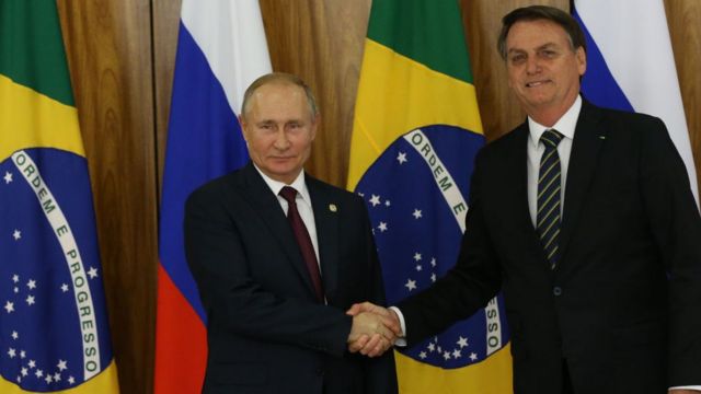 Putin y Bolsonaro.