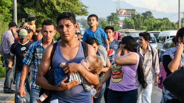 La caravana de migrantes partió de Honduras el pasado fin de semana.
