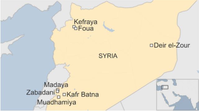 支援が最も必要な地域として特定されたシリア国内の7カ所