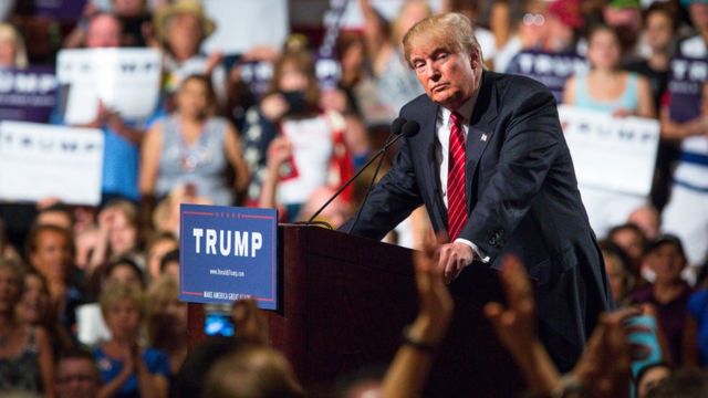 Donald Trump en campaña.