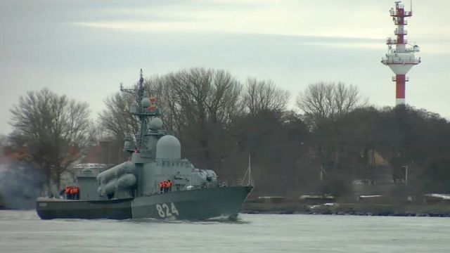 Ракетный катер "Моршанск" во время выхода в Балтийское море