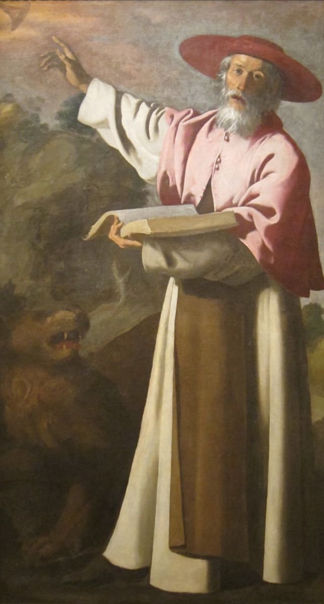 Peinture du 17ème siècle représentant Saint Jérôme avec la Bible