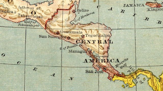 Mapa de Centroamerica
