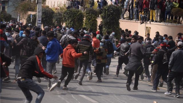 बानेश्वर क्षेत्रमा एमसीसी विपक्षमा प्रदर्शन