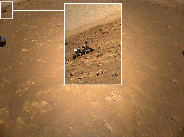 Rover viewed on Mars