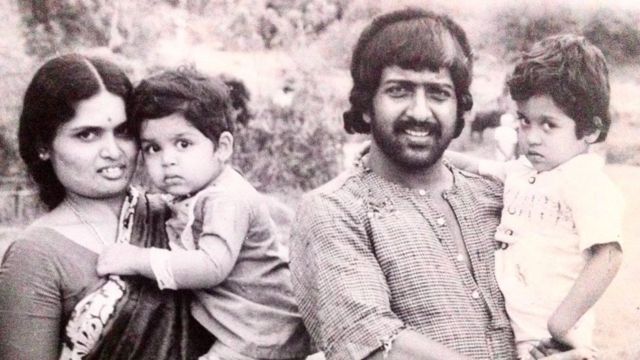 சிவகுமார், அவரது மனைவி லக்ஷ்மி, சூர்யா, கார்த்தி