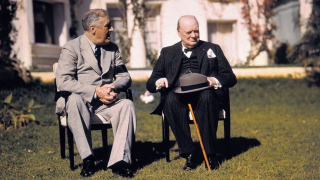 FDR and Churchill meet in Washington