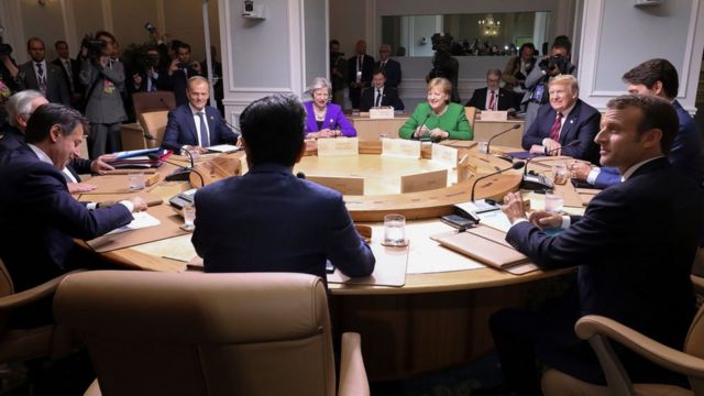Reunión de los líderes del G7 en Quebec, Canadá, junio 8 de 2018