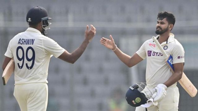 Ashwin with Shreyas Iyer