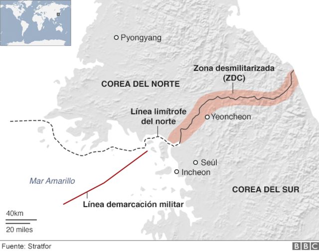 Mapa que muestra la DMZ