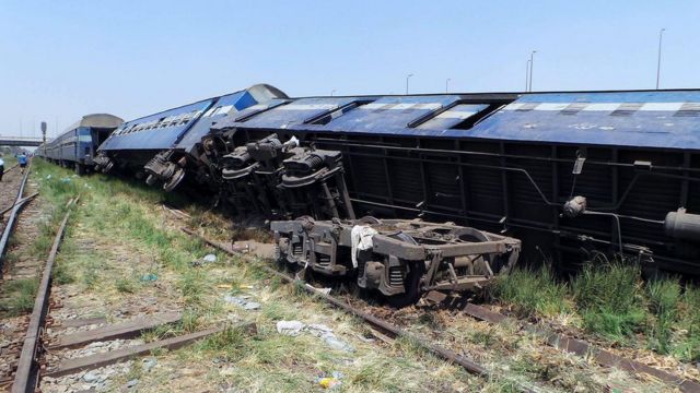 Крушение поезда в Египте