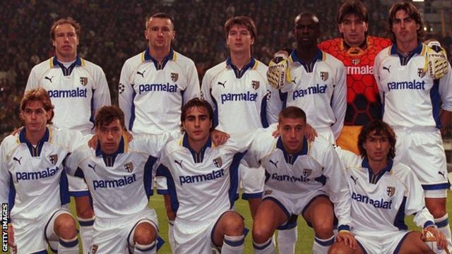 Buffon's early Champions League outings came with Parma, alongside the likes of Fabio Cannavaro, Lilian Thuram and Hernan Crespo