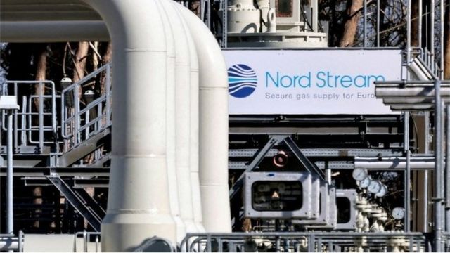 Die Gaspipeline Nord Stream 1 in Lubmin