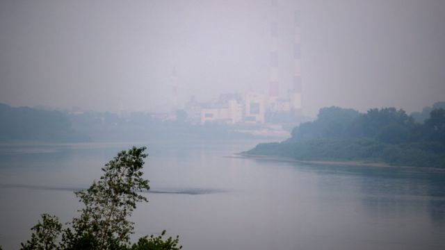 Дым от пожаров в Кемерово