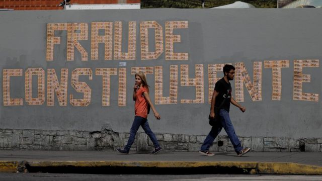 Protesta contra la Constituyente en Venezuela